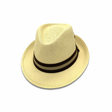 Load image into Gallery viewer, Panama Fedora Hat- Cream