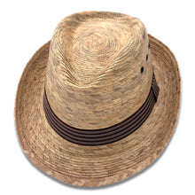Load image into Gallery viewer, Fedora Palm Hat- Burnt Sahuayo Palm 2