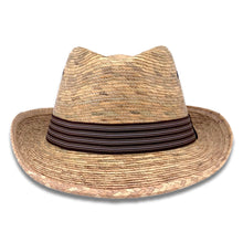 Load image into Gallery viewer, Fedora Palm Hat- Burnt Sahuayo Palm 2