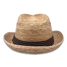 Load image into Gallery viewer, Fedora Palm Hat- Burnt Sahuayo Palm 2