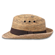 Load image into Gallery viewer, Fedora Palm Hat- Burnt Sahuayo Palm 2