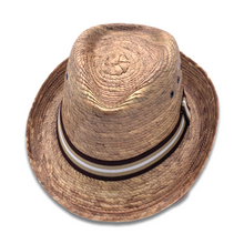 Load image into Gallery viewer, Fedora Palm Hat- Burnt Sahuayo Palm 4