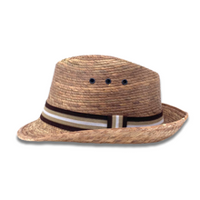 Load image into Gallery viewer, Fedora Palm Hat- Burnt Sahuayo Palm 4