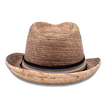 Load image into Gallery viewer, Fedora Palm Hat- Burnt Sahuayo Palm 4