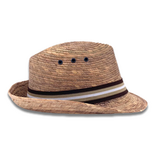 Load image into Gallery viewer, Fedora Palm Hat- Burnt Sahuayo Palm 4