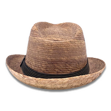 Load image into Gallery viewer, Fedora Palm Hat- Burnt Sahuayo Palm 5