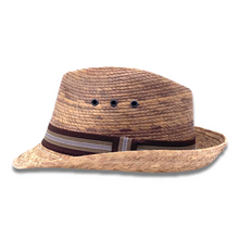 Load image into Gallery viewer, Fedora Palm Hat- Burnt Sahuayo Palm 7