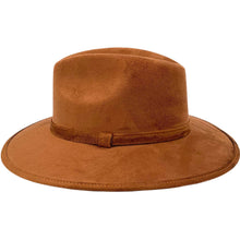 Load image into Gallery viewer, Suede Indiana Hat- Cognac (Light Brown)