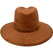 Load image into Gallery viewer, Suede Indiana Hat- Cognac (Light Brown)