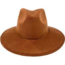 Load image into Gallery viewer, Suede Indiana Hat- Cognac (Light Brown)