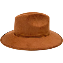 Load image into Gallery viewer, Suede Indiana Hat- Cognac (Light Brown)