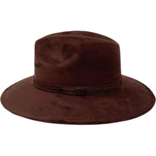 Load image into Gallery viewer, Suede Indiana Hat- Dark Brown
