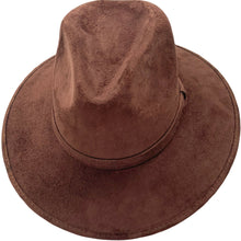 Load image into Gallery viewer, Suede Indiana Hat- Dark Brown