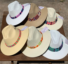 Load image into Gallery viewer, Palm Hat Panama Hat Straw Hat Indiana Hat for Beach Hat for Woman Hat Floral