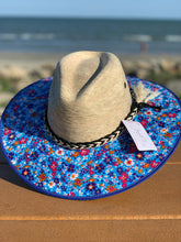 Load image into Gallery viewer, Palm Hat Panama Hat Straw Hat Indiana Hat for Beach Hat for Woman Hat Floral