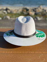 Load image into Gallery viewer, Hand Painted Hat, Painted Straw Hat, Straw Hat, Mexican Hat, Panama Hat, Summer Hat, Beach Hat, Men and Woman Hat, Floral Hat