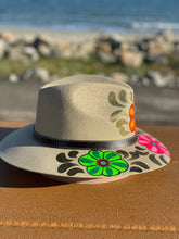Load image into Gallery viewer, Hand Painted Hat, Painted Straw Hat, Straw Hat, Mexican Hat, Panama Hat, Summer Hat, Beach Hat, Men and Woman Hat