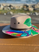 Load image into Gallery viewer, Hand Painted Hat, Painted Straw Hat, Straw Hat, Mexican Hat, Panama Hat, Summer Hat, Beach Hat, Men and Woman Hat, Floral Hat