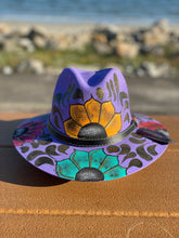 Load image into Gallery viewer, Hand Painted Hat, Painted Straw Hat, Straw Hat, Mexican Hat, Panama Hat, Summer Hat, Beach Hat, Men and Woman Hat