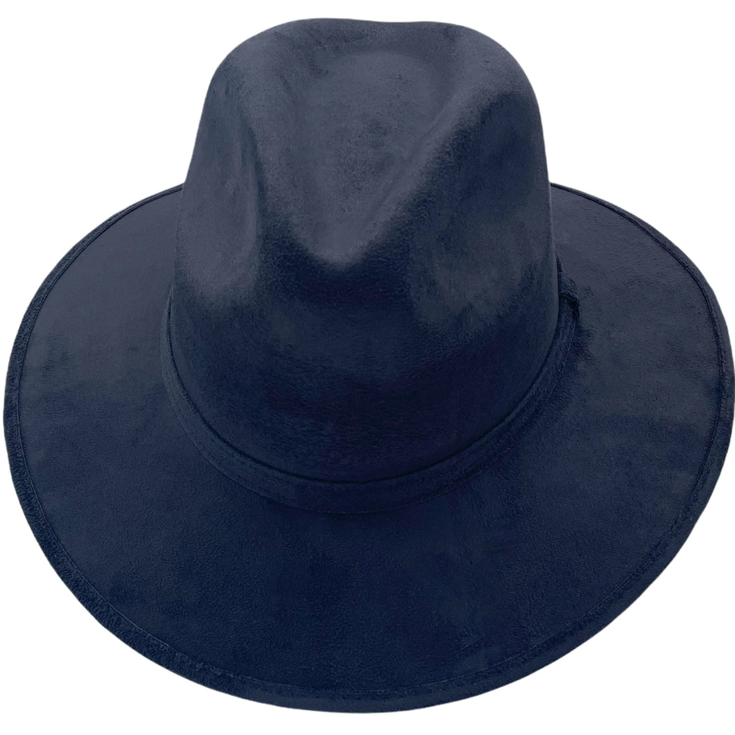 Suede Indiana Hat- Black