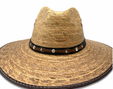 Load image into Gallery viewer, Palm Panama Hat- Burnt Sahuayo Palm
