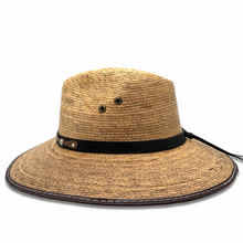 Load image into Gallery viewer, Palm Panama Hat- Burnt Sahuayo Palm
