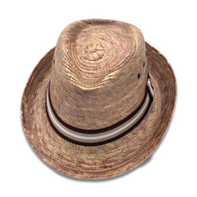 Load image into Gallery viewer, Fedora Palm Hat- Burnt Sahuayo Palm 4
