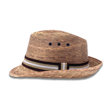 Load image into Gallery viewer, Fedora Palm Hat- Burnt Sahuayo Palm 4
