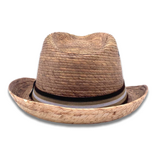 Load image into Gallery viewer, Fedora Palm Hat- Burnt Sahuayo Palm 4
