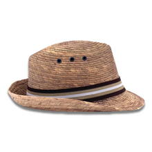 Load image into Gallery viewer, Fedora Palm Hat- Burnt Sahuayo Palm 4
