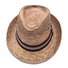 Load image into Gallery viewer, Fedora Palm Hat- Burnt Sahuayo Palm 7
