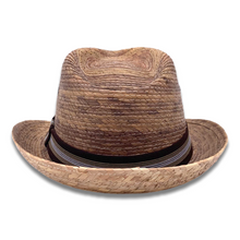 Load image into Gallery viewer, Fedora Palm Hat- Burnt Sahuayo Palm 7
