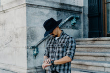 Load image into Gallery viewer, Suede Indiana Hat- Dark Brown
