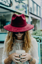 Load image into Gallery viewer, Suede Indiana Hat- Dark Brown
