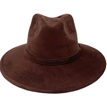 Load image into Gallery viewer, Suede Indiana Hat- Dark Brown
