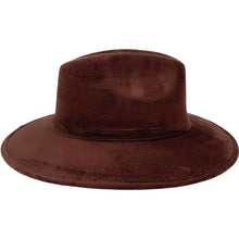 Load image into Gallery viewer, Suede Indiana Hat- Dark Brown
